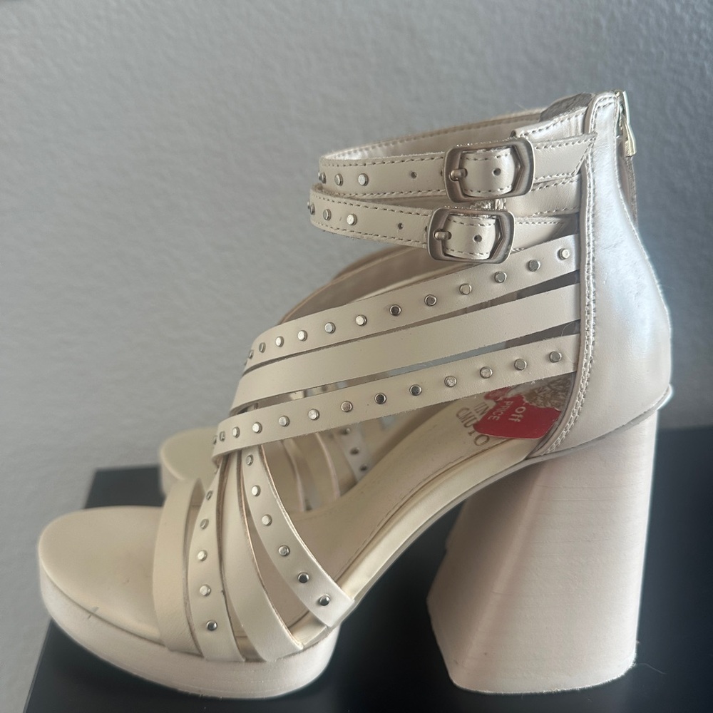 Elegant Beige Strappy Heels